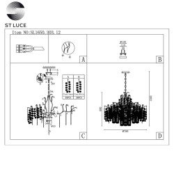 Подвесная люстра ST Luce Ravello SL1650.303.12
