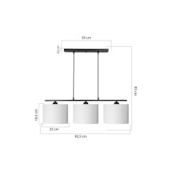 Подвесная люстра Toplight Laurene TL1610H-03WH