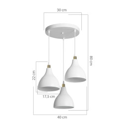 Подвесная люстра Toplight Marjory TL1615H-03WH