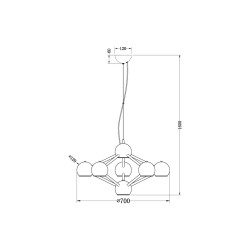 Подвесная люстра Vele Luce Azore VL5173P08