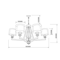 Подвесная люстра Vele Luce Lotus VL1053L05