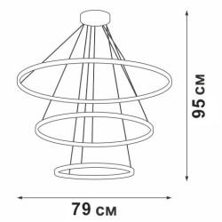 Подвесная люстра Vitaluce V04614-03/3S