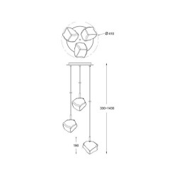 Подвесная люстра Zumaline Rock P0488-03D-B5AC