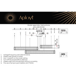 Подвесная светодиодная люстра Aployt Nicoletta APL.026.03.100