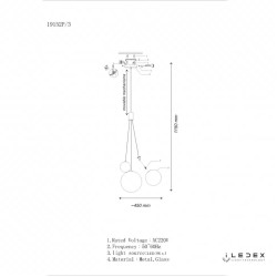 Подвесная светодиодная люстра iLedex Selfie 19152P/3-6W-3000K CP
