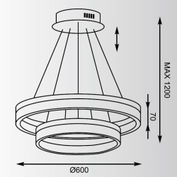 Подвесная светодиодная люстра Zumaline Circle L-CD-01