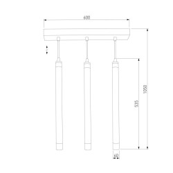 Подвесной светильник Eurosvet 50133/3 LED бронза