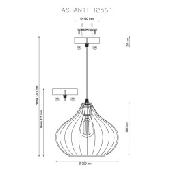 Подвесной светильник Lucia Tucci Ashanti 1256.1