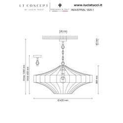 Подвесной светильник Lucia Tucci Industrial 1825.1