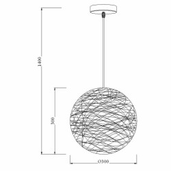 Подвесной светильник Lucide Fibre 08418/30/31