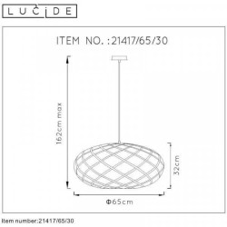 Подвесной светильник Lucide Wolfram 21417/65/30