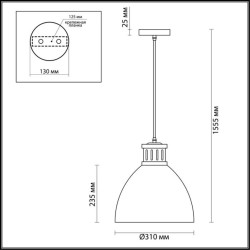 Подвесной светильник Odeon Light Pendant Viola 3321/1