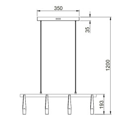 Подвесной светильник Vele Luce Negro VL7102P08