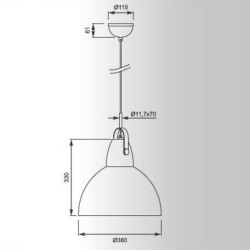 Подвесной светильник Zumaline Cande TS-110611P-BK