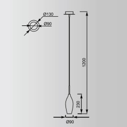 Подвесной светильник Zumaline Champagne MD2101-1W