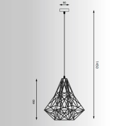 Подвесной светильник Zumaline Skeleton HP1335-BL