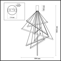 Подвесной светодиодный светильник Odeon Light L-vision Cometa 3860/96B