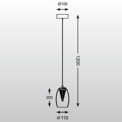 Подвесной светодиодный светильник Zumaline Enzo MD1622-1Clear