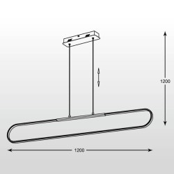 Подвесной светодиодный светильник Zumaline Pista L99833-1