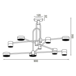 Подвесной светильник Vele Luce Orchestra VL7204L08