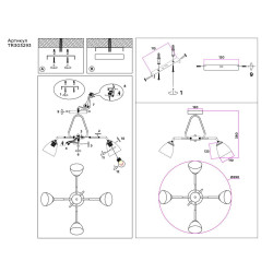 Потолочная люстра Ambrella light Traditional Modern TR303293