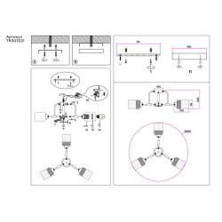 Потолочная люстра Ambrella light Traditional Modern TR303321