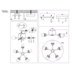 Потолочная люстра Ambrella light Traditional Modern TR303323