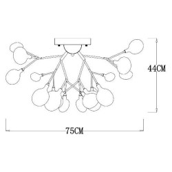 Потолочная люстра Arte Lamp Candy A7274PL-27WH