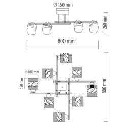 Потолочная люстра De Markt Олимпия 638016008