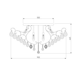 Потолочная люстра Eurosvet 10081/12 золото/прозрачный хрусталь Strotskis