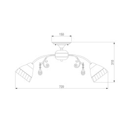 Потолочная люстра Eurosvet 30156/8 белый с золотом