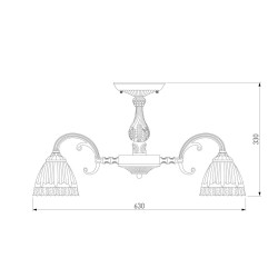 Потолочная люстра Eurosvet Campina 60107/8 белый с золотом