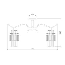 Потолочная люстра Eurosvet Sevilia 10119/8 золото/прозрачный хрусталь Strotskis