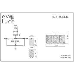 Потолочная люстра Evoluce Erzo SLE1125-102-06