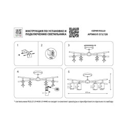 Потолочная люстра Lightstar Rullo (571728+214437-4+214487-4+202431-8) LR7283748741