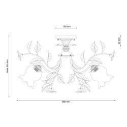Потолочная люстра Lucia Tucci Fiori Di Rose 114.8