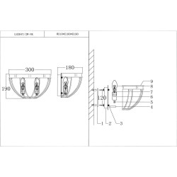 Потолочная люстра Lumien Hall Новара LH3047/3C-NK