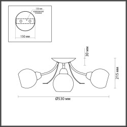 Потолочная люстра Lumion Comfi Tula 5265/5C