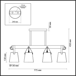 Потолочная люстра Lumion Lofti Tristen 3641/6C