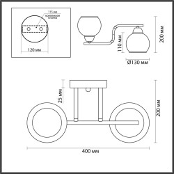 Потолочная люстра Lumion Moderni Janet 5216/2C