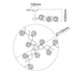 Потолочная люстра MW-Light Оливия 306012709