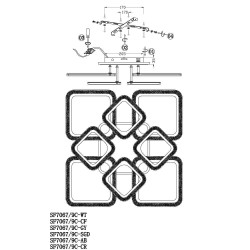 Потолочная люстра Seven Fires Asgejr SF7067/9C-CF-RGB