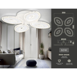 Потолочная светодиодная люстра Ambrella light Acrylica Original FA4012