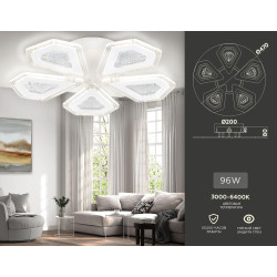 Потолочная светодиодная люстра Ambrella light Acrylica Original FA4030