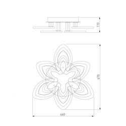 Потолочная светодиодная люстра Eurosvet Floritta 90227/6 белый