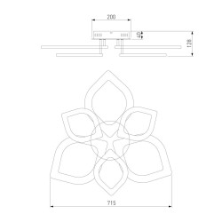 Потолочная светодиодная люстра Eurosvet Garden 90228/6 белый