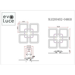 Потолочная светодиодная люстра Evoluce Qutro SLE200452-04RGB
