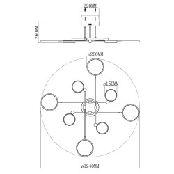 Потолочная светодиодная люстра Moderli Arista V5080-CL