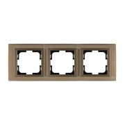 Рамка 3-постовая Mono Electric Style Aluminium бронза 107-810000-162