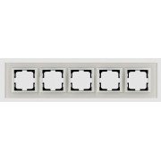 Рамка 5-постовая Mono Electric Style Glass белое стекло 107-710000-164